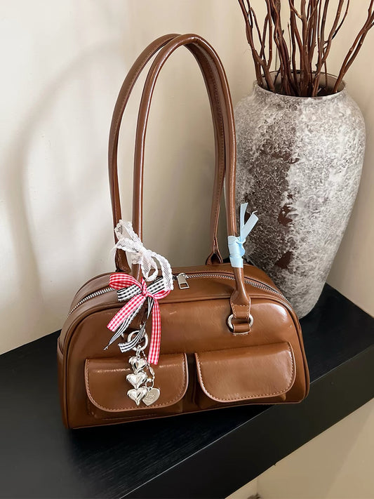 H6195 Women's leather handbag