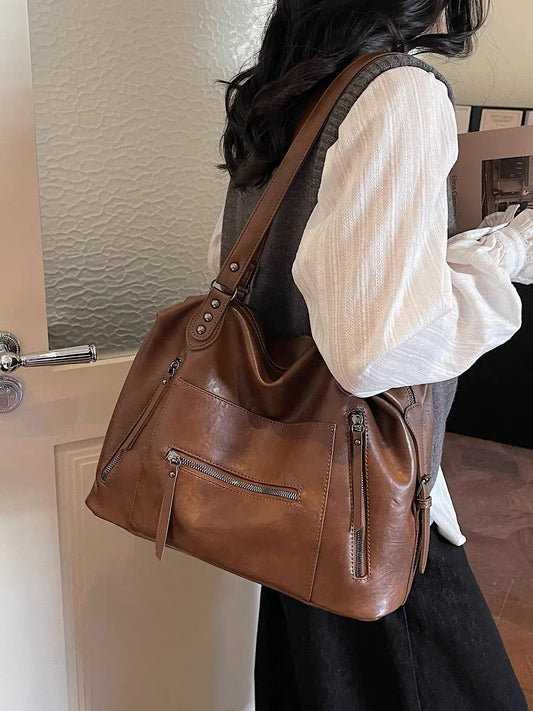 H6343 Women's leather handbag