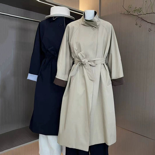 H1119 Women's long trench coat