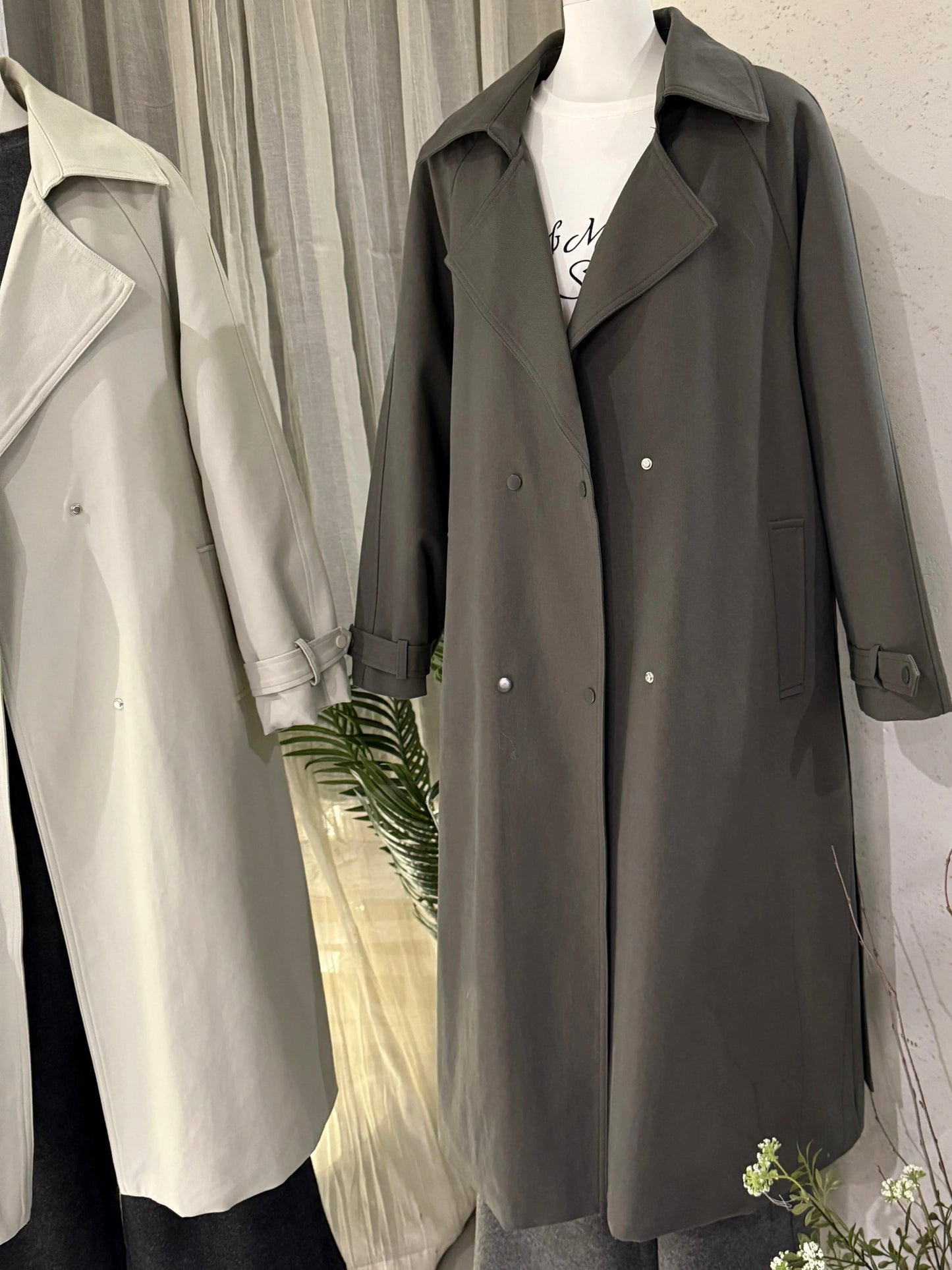 H1341 Long Wool Coat