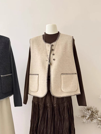 H1267 Women's Plush Vest