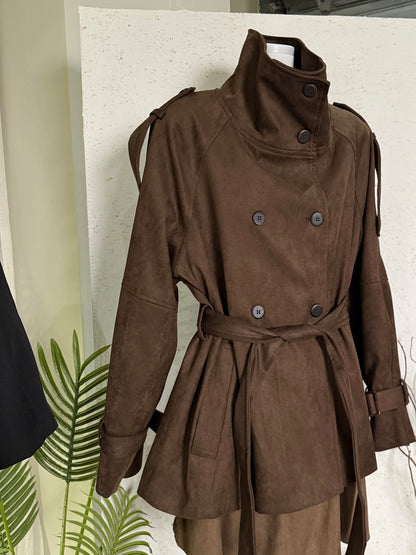 H1347 Suede Coat