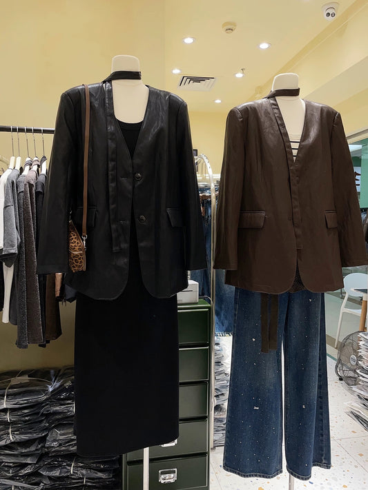 H1269 Women's Leather Top