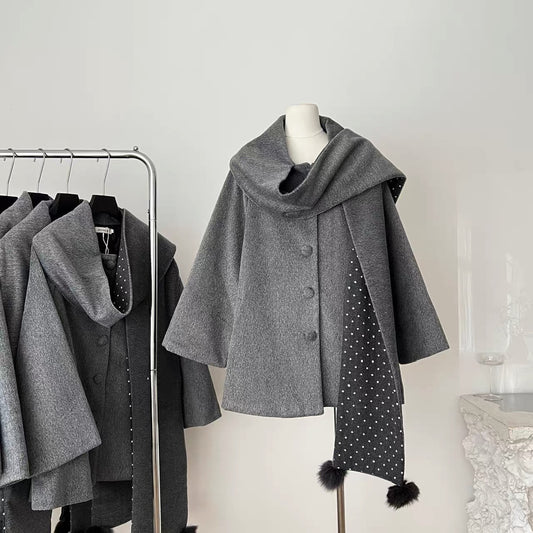 H1354 Women's Wool Cape