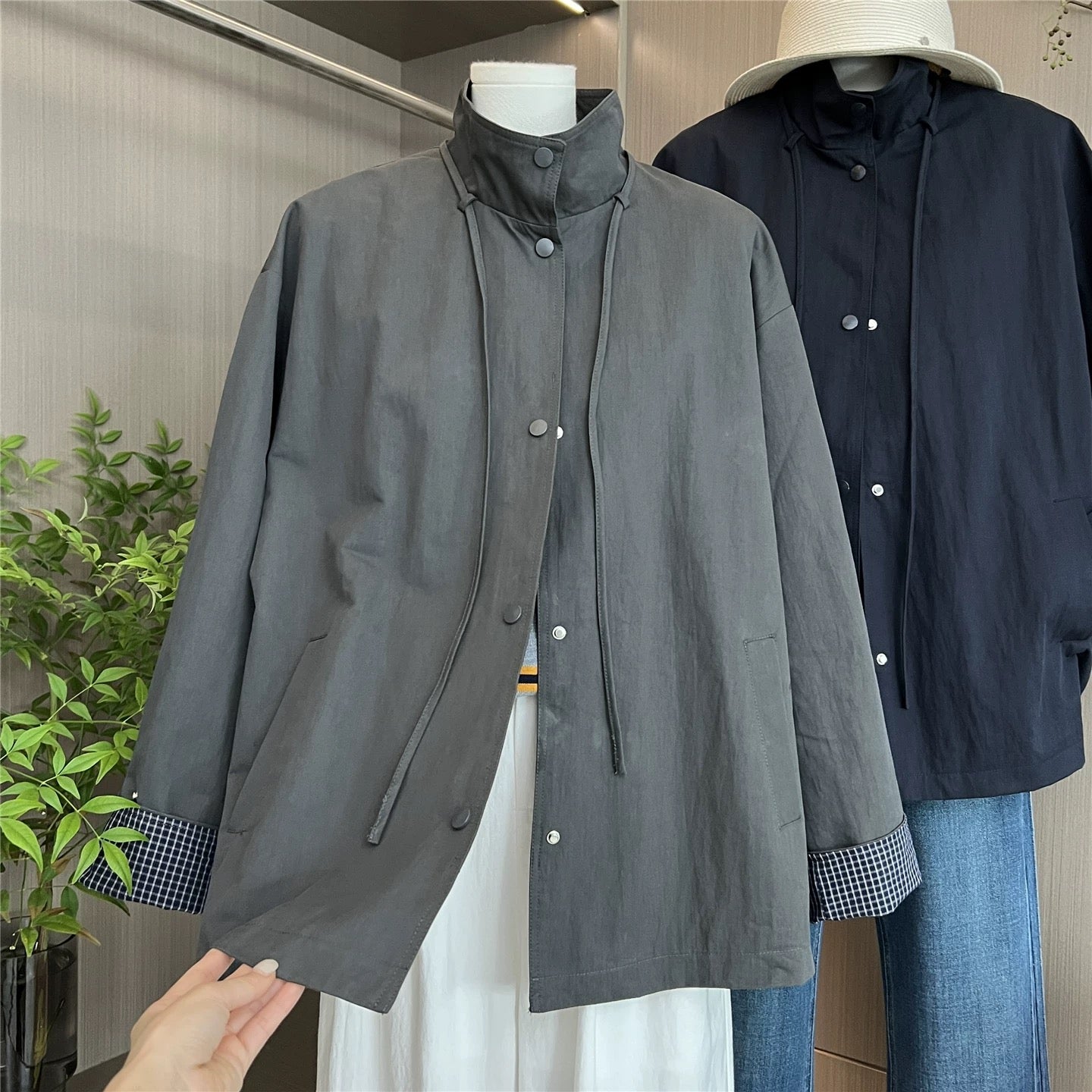 H1233 Chinese Style Women's Trench Coat