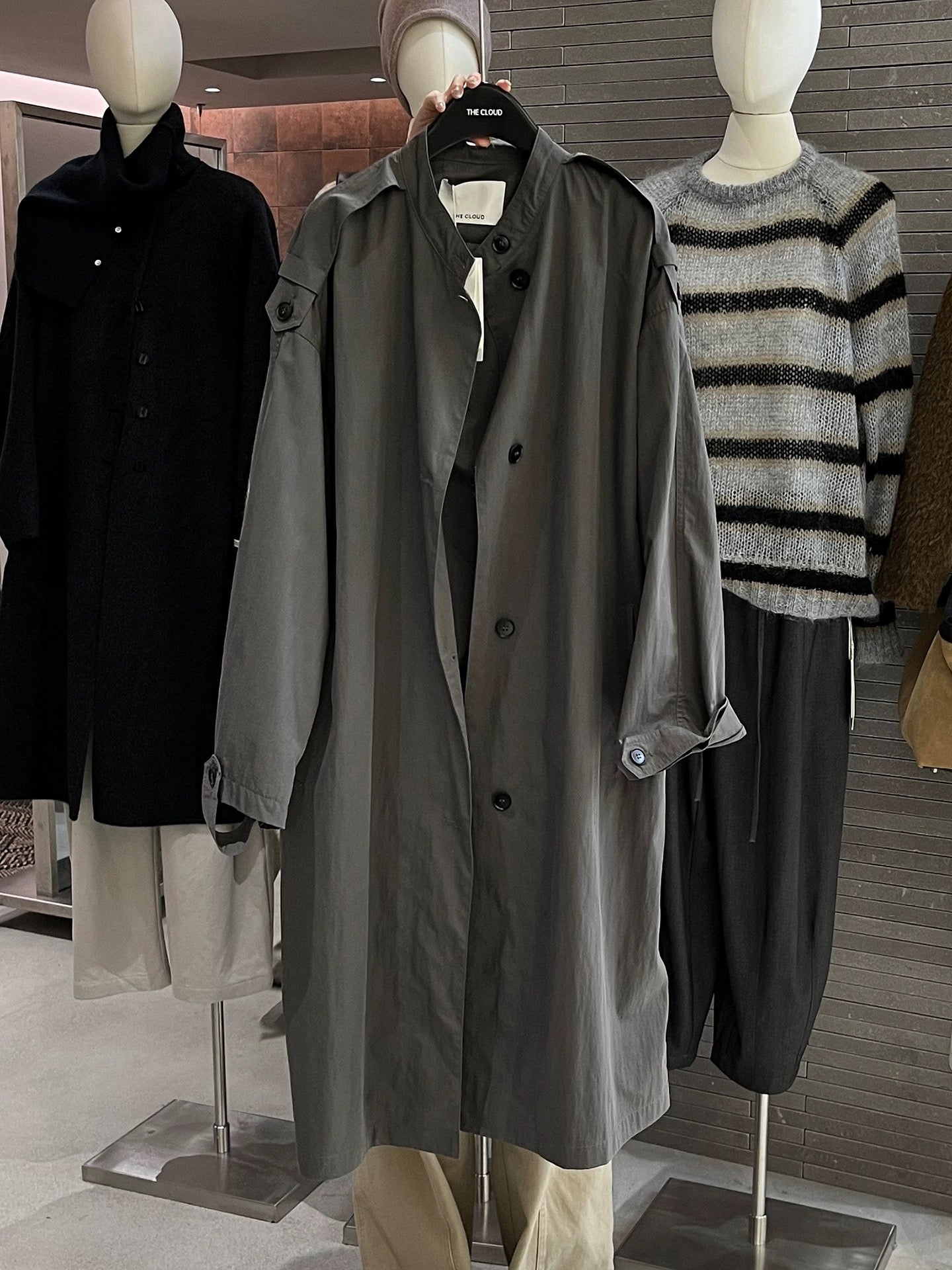 H1319 Long trench coat